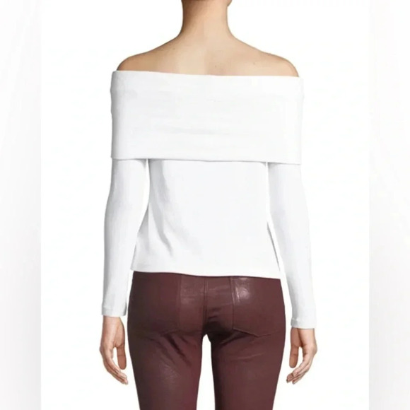 EUC Club Monaco Tabbie Off-the-Shoulder Top in White Size Medium - Picture 3 of 10